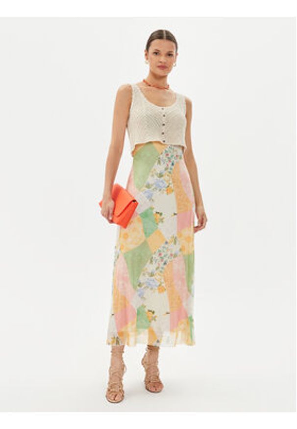 Desigual Sukienka letnia Waterloo 24WWVKX6 Kolorowy Regular Fit. Materiał: syntetyk, wiskoza. Wzór: kolorowy. Sezon: lato