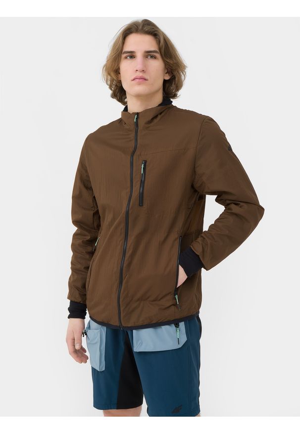 4f - 4F Kurtka trekkingowa PrimaLoft® Active męska XXL. Typ kołnierza: bez kaptura. Kolor: brązowy. Materiał: dzianina, tkanina. Technologia: Primaloft