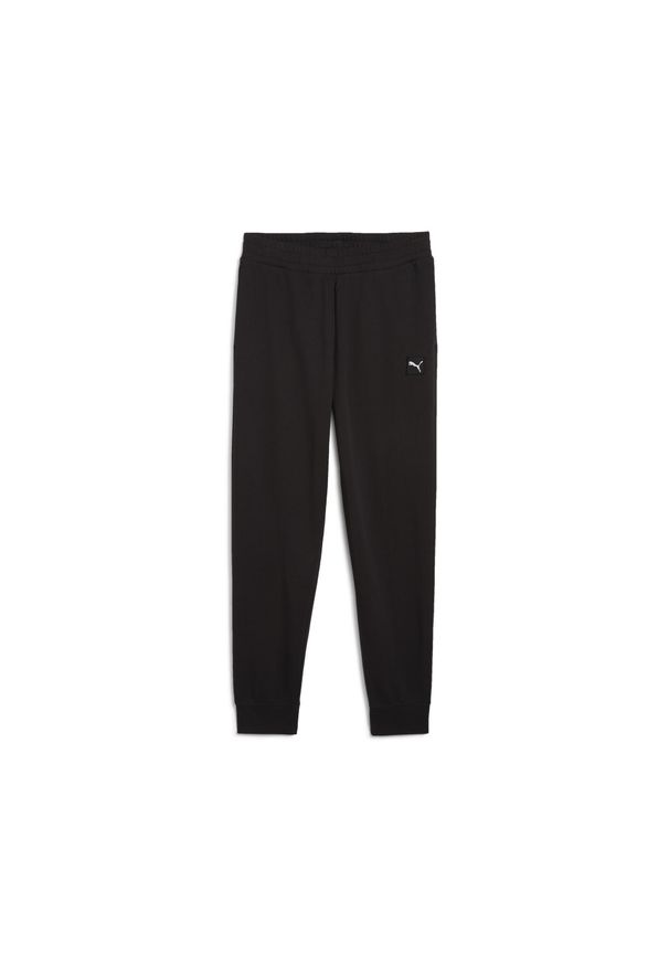 Puma Spodnie Ess Elevated Tr Cl 68501901. Kolor: czarny. Materiał: dresówka. Wzór: haft