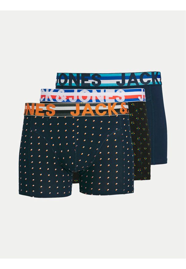 Jack & Jones - Jack&Jones Komplet 3 par bokserek Henrik 12151351 Kolorowy. Materiał: bawełna. Wzór: kolorowy