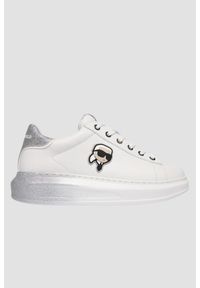 Karl Lagerfeld - KARL LAGERFELD Białe damskie sneakersy skórzane KAPRI Ombre NFT, Rozmiar 41. Kolor: biały. Materiał: skóra #1