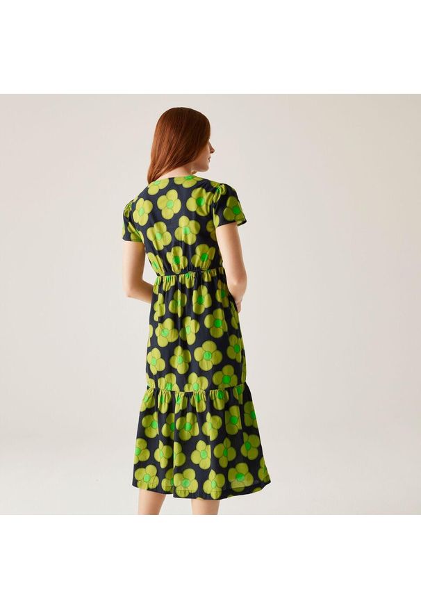 Regatta - Sukienka casual damska Orla Kiely Tiered Midi. Kolor: niebieski. Materiał: bawełna