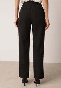 Born2be - Czarne Proste Spodnie Garniturowe VICES z Wysokim Stanem Zellryna. Stan: podwyższony. Kolor: czarny. Styl: klasyczny #6