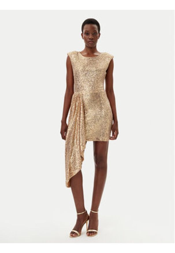 Gaudi Sukienka koktajlowa 511FD14008 Złoty Regular Fit. Kolor: złoty. Materiał: syntetyk. Styl: wizytowy