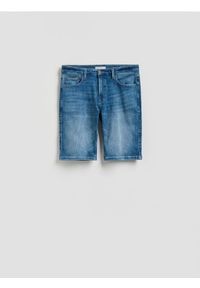 Reserved - Jeansowe szorty slim fit - niebieski. Kolor: niebieski. Materiał: jeans