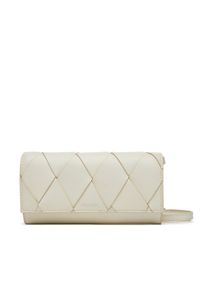 Calvin Klein Torebka Ck Woven Convertible Wallet Bag K60K612970 Biały. Kolor: biały. Materiał: skórzane