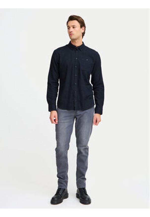 Blend Koszula Shirt 20717140 Czarny Regular Fit. Kolor: czarny. Materiał: bawełna