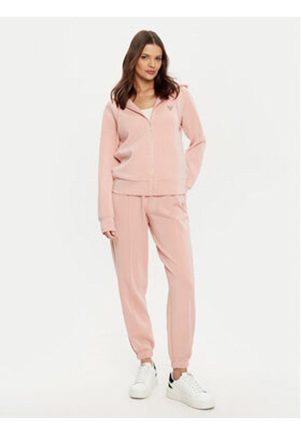 Guess Bluza V4YQ06 KCAY2 Różowy Regular Fit. Kolor: różowy. Materiał: syntetyk