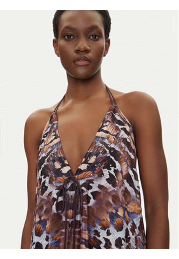 Iconique Sukienka letnia IC25-140 Kolorowy Relaxed Fit. Materiał: syntetyk. Wzór: kolorowy. Sezon: lato
