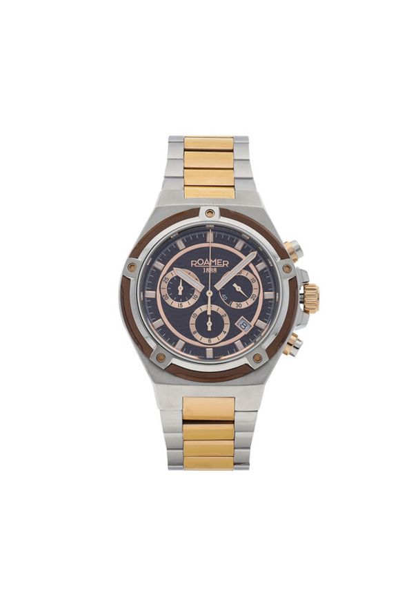 Roamer Zegarek Tempomaster Chrono 221837 49 65 20 Srebrny. Kolor: srebrny