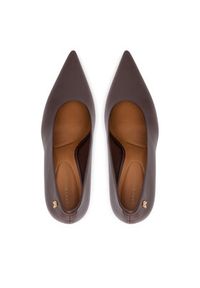 TOMMY HILFIGER - Tommy Hilfiger Czółenka Th Smooth Leather Pump FW0FW08960 Brązowy. Kolor: brązowy. Materiał: skóra #3