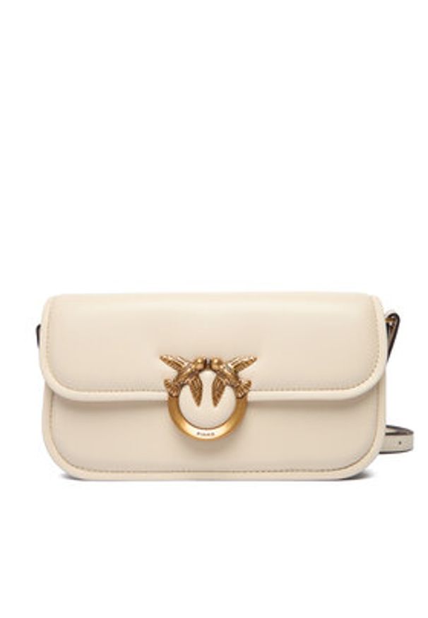 Pinko - PINKO Torebka Love Box Baguette Al 25-26 PLTT 105083 A26L Écru. Kolor: kremowy. Materiał: skórzane