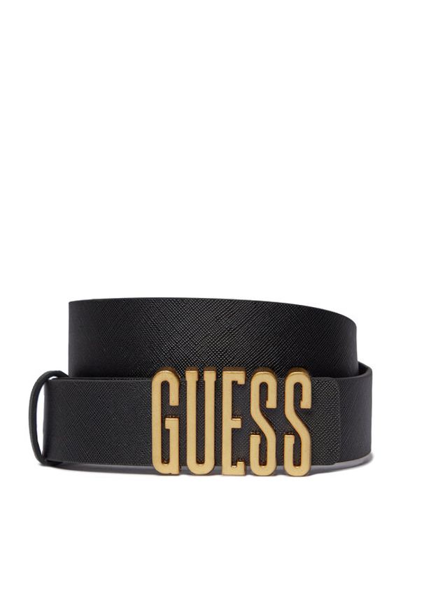 Pasek Damski Guess. Kolor: czarny. Materiał: skóra