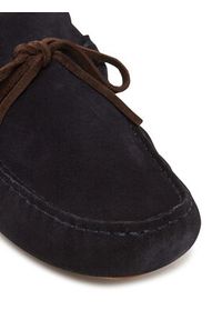 TOMMY HILFIGER - Tommy Hilfiger Mokasyny Hilfiger Folded Suede Driver FM0FM05385 Granatowy. Kolor: niebieski. Materiał: zamsz, skóra #4