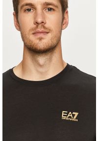 EA7 Emporio Armani t-shirt bawełniany 8NPT51.PJM9Z kolor czarny z nadrukiem. Kolor: czarny. Materiał: bawełna. Wzór: nadruk #4