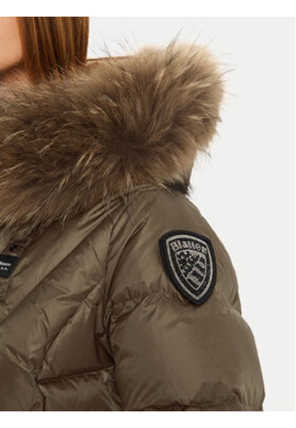 Blauer Kurtka puchowa 24WBLDK03052 Brązowy Regular Fit. Kolor: brązowy. Materiał: syntetyk