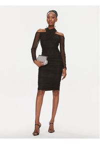 Rinascimento Sukienka koktajlowa CFC0116298003 Czarny Slim Fit. Kolor: czarny. Materiał: syntetyk. Styl: wizytowy #4
