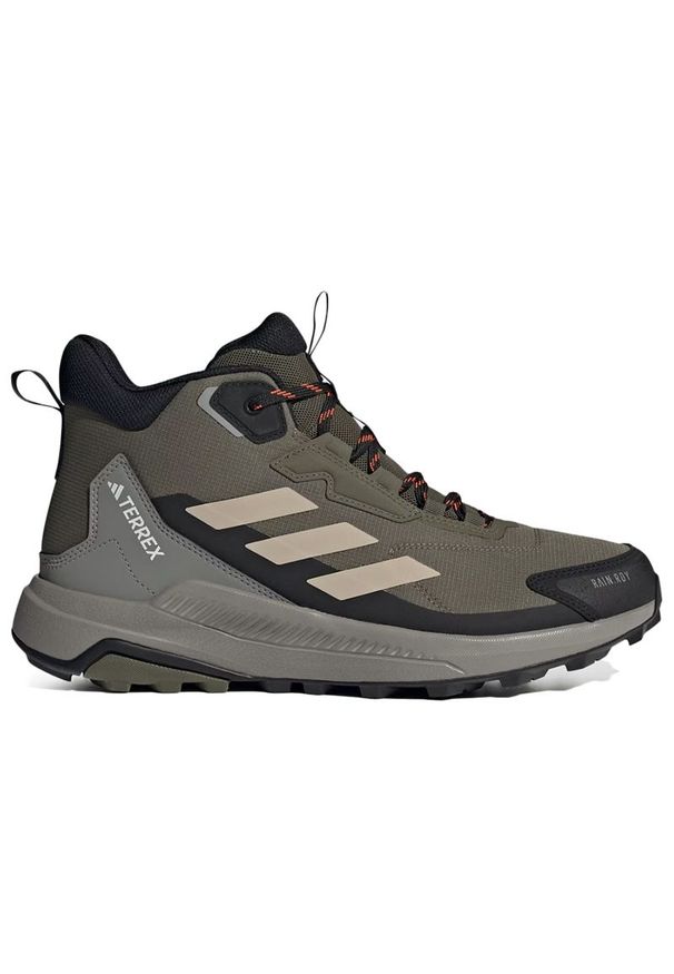 Adidas - Buty męskie adidas Terrex Anylander Mid Rain.Rdy Hiking ID0897 - szare. Kolor: szary. Materiał: syntetyk. Szerokość cholewki: normalna. Model: Adidas Terrex. Sport: wspinaczka