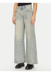 ViCOLO Jeansy DD5122 Niebieski Wide Leg. Kolor: niebieski