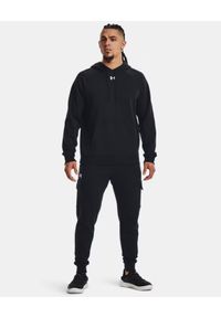 Under Armour UA RIVAL FLEECE HOODIE Bluza męska z kapturem. Typ kołnierza: kaptur. Kolor: czarny. Materiał: polar, materiał, dzianina. Sport: fitness #2
