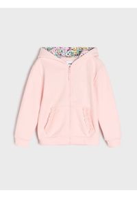 Sinsay - Bluza rozpinana z kapturem - różowy. Typ kołnierza: kaptur. Kolor: różowy #1