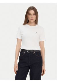 TOMMY HILFIGER - Tommy Hilfiger T-Shirt New Cody WW0WW40587 Kremowy Slim Fit. Kolor: kremowy. Materiał: bawełna #1