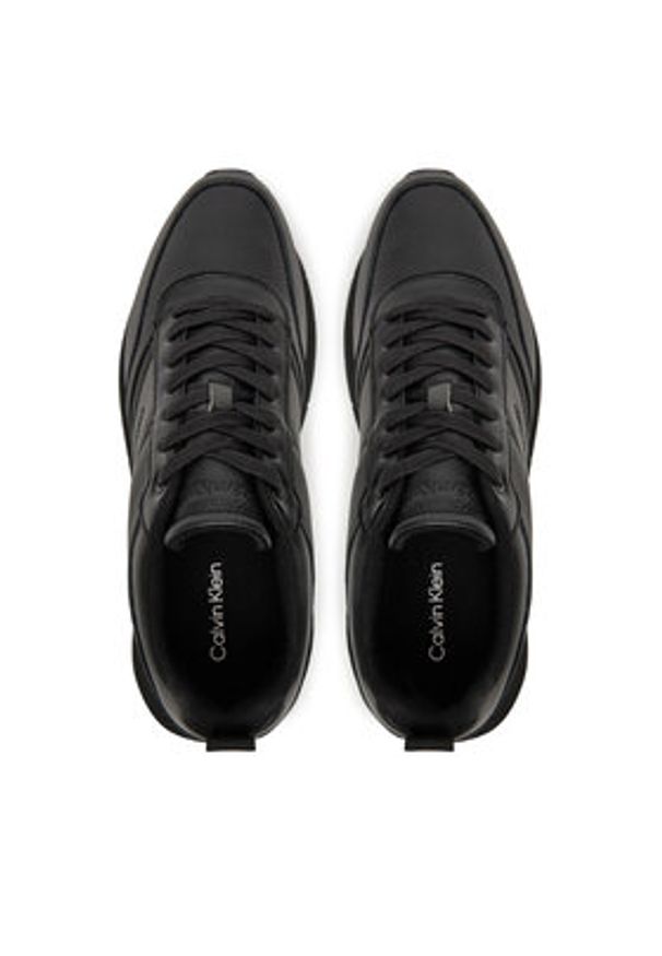 Calvin Klein Sneakersy Low Prof Runn Laceup Tape HM0HM01897 Czarny. Kolor: czarny. Materiał: skóra