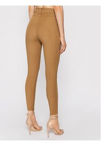 Elisabetta Franchi Spodnie materiałowe PA-011-16E2-V360 Brązowy Slim Fit. Kolor: brązowy. Materiał: materiał, wiskoza #3