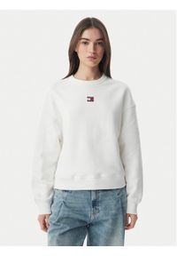 Tommy Jeans Bluza DW0DW17325 Biały Boxy Fit. Kolor: biały. Materiał: bawełna #1