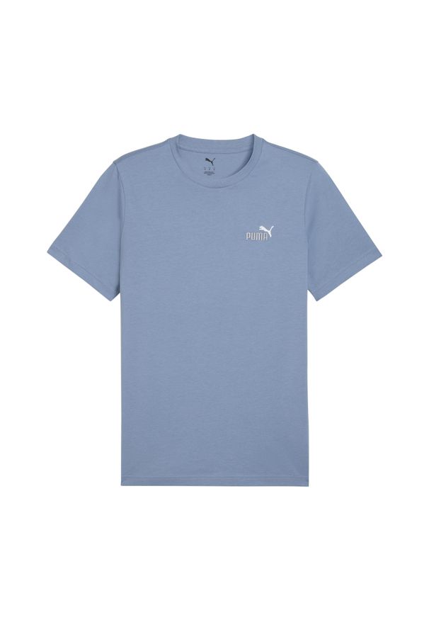 Koszulka z małym logo Puma N° 1 Essentials. Kolor: niebieski. Materiał: bawełna. Sport: fitness