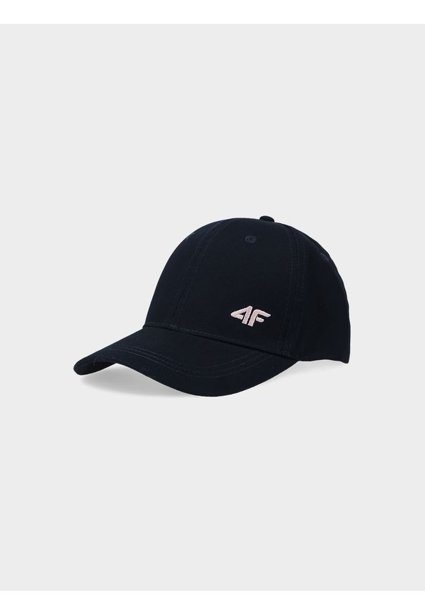 4f - 4F Czapka z daszkiem strapback damska - granatowa S. Kolor: niebieski. Materiał: bawełna, materiał. Sezon: lato. Styl: sportowy