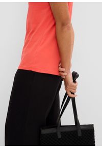 bonprix - T-shirt z czystej bawełny. Kolor: czerwony. Materiał: bawełna. Długość rękawa: krótki rękaw. Długość: krótkie #2