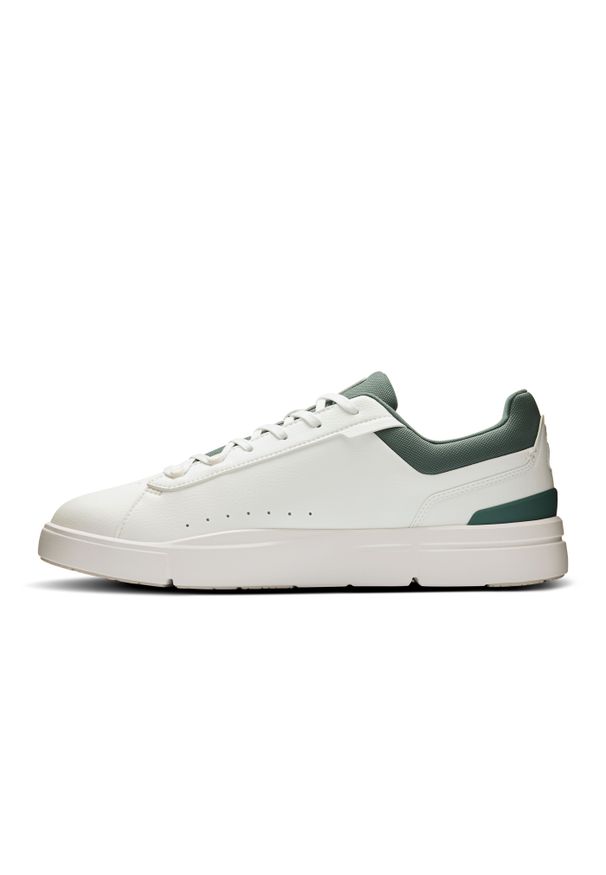 On - ON THE ROGER Advantage White | Olive Sneakersy męskie. Okazja: na co dzień. Kolor: biały. Szerokość cholewki: normalna. Sport: tenis