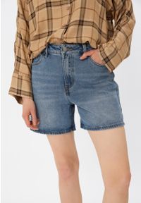 Volcano - Szorty jeansowe E-TISSY. Okazja: na co dzień. Kolor: niebieski. Materiał: jeans. Długość: krótkie. Sezon: lato. Styl: klasyczny, casual, elegancki #1