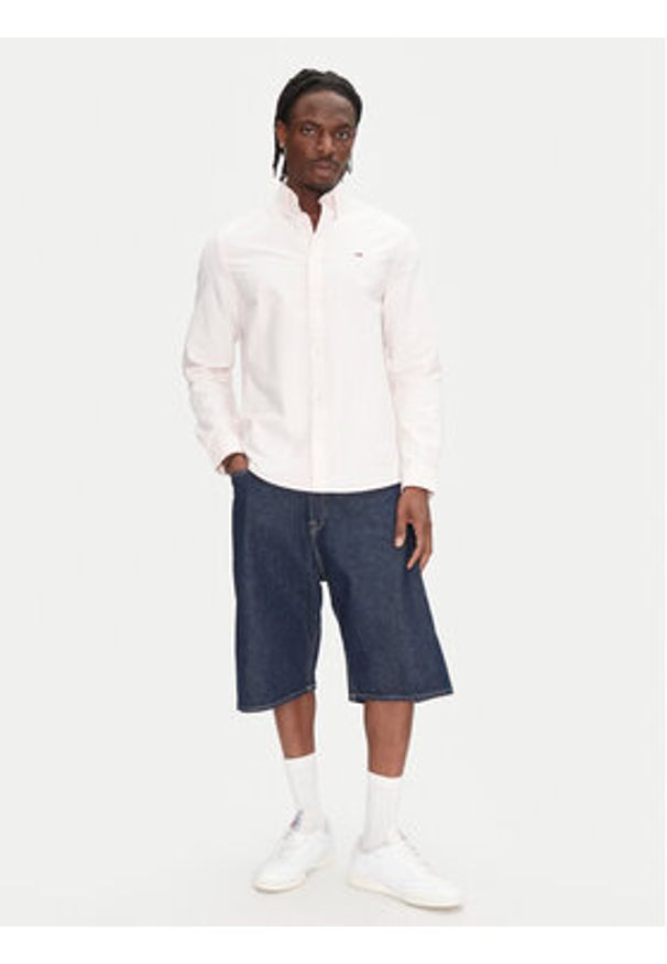 Tommy Jeans Koszula DM0DM21298 Różowy Regular Fit. Kolor: różowy. Materiał: bawełna