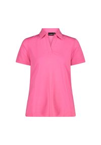Damska koszulka polo CMP. Typ kołnierza: polo. Kolor: różowy #1