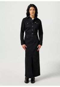 Wrangler - WRANGLER DAMSKA SUKIENKA JEANSOWA WRANGLER DENIM MATCH UP DRESS BLACK 112356782. Materiał: jeans, denim