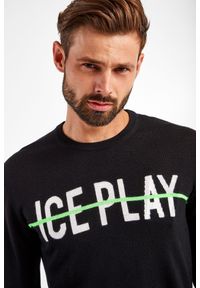 Ice Play - Sweter męski wełniany ICE PLAY. Materiał: wełna. Wzór: napisy. Styl: klasyczny #5