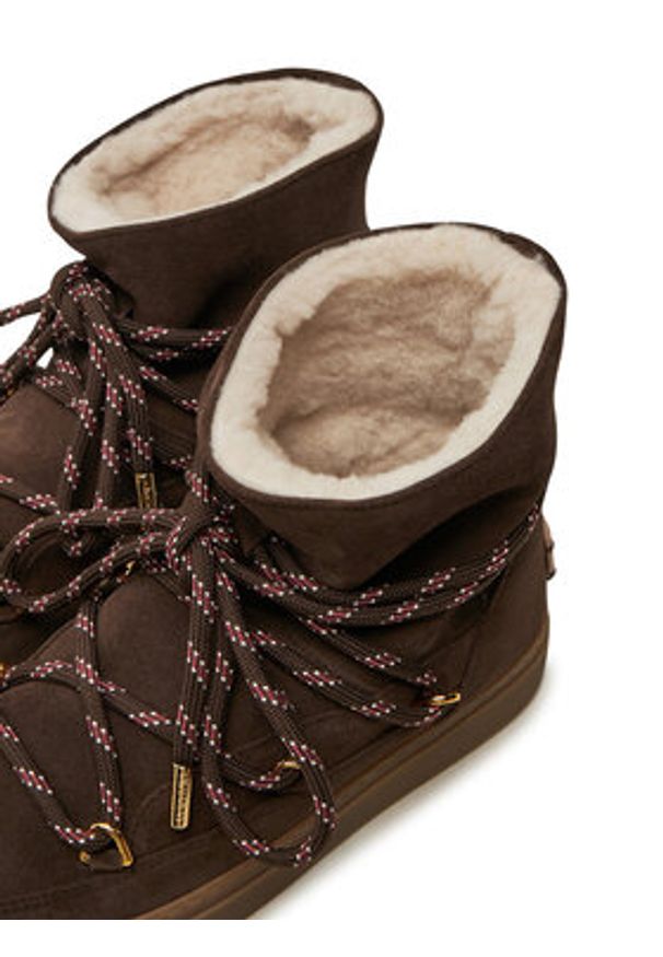 Inuikii Śniegowce Jacquard Lace 75202-150 Brązowy. Kolor: brązowy. Materiał: zamsz, skóra