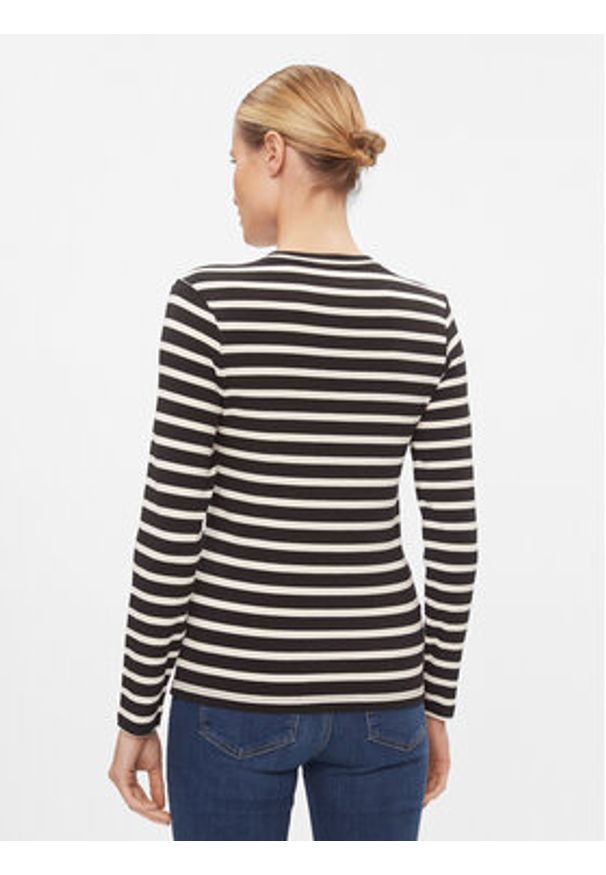 TOMMY HILFIGER - Tommy Hilfiger Bluzka WW0WW40592 Czarny Slim Fit. Kolor: czarny. Materiał: wiskoza