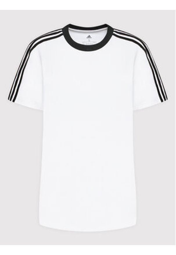Adidas - adidas T-Shirt Essentials H10201 Biały Relaxed Fit. Kolor: biały. Materiał: bawełna