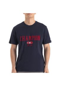 Koszulka Champion Crewneck 22043-BS501 - granatowa. Kolor: niebieski. Materiał: bawełna, tkanina. Długość rękawa: krótki rękaw. Długość: krótkie #1