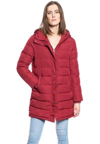 Wrangler - DAMSKA KURTKA ZIMOWA WRANGLER LONG PUFFER RUMBA RED W4Q4VJR05. Sezon: zima #8