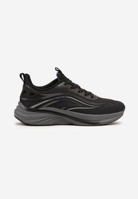 Born2be - Czarno-Niebieskie Buty Sportowe Sneakersy na Piankowej Podeszwie Linasela. Okazja: na co dzień. Kolor: czarny. Materiał: jeans. Szerokość cholewki: normalna