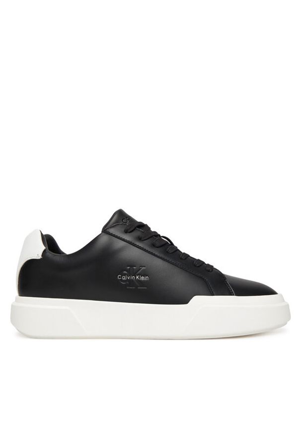 Calvin Klein Sneakersy Chunky Cupsole Laceup Lth YM0YM01344 Czarny. Kolor: czarny. Materiał: skóra