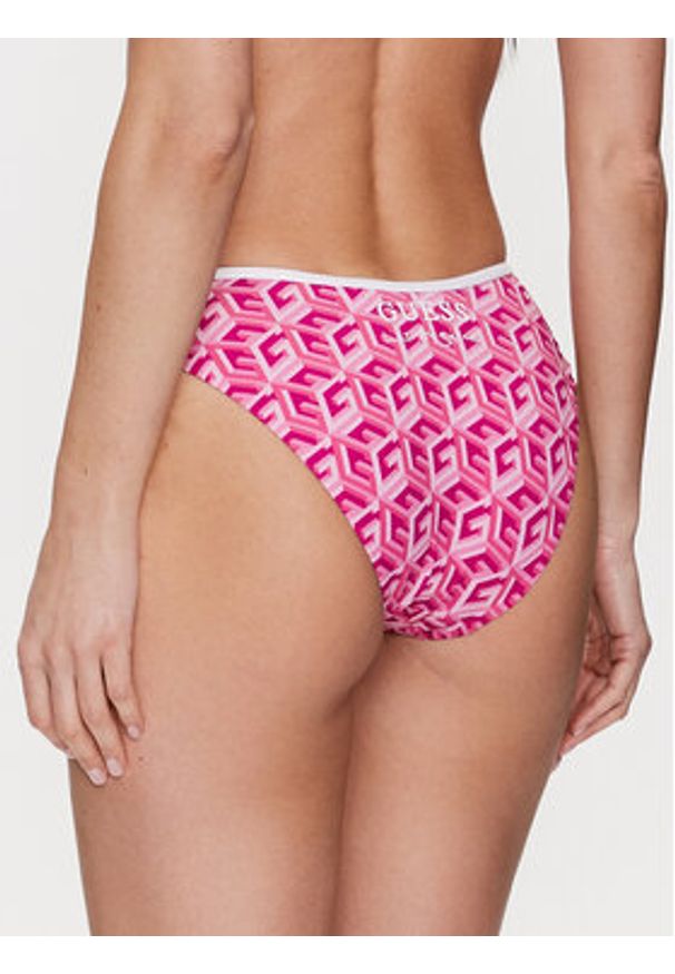 Guess Dół od bikini E3GO16 MC045 Różowy. Kolor: różowy. Materiał: syntetyk