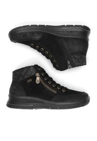 Rieker Trzewiki L7701-00 Czarny. Kolor: czarny. Materiał: skóra #7