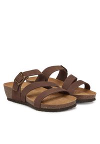 Geox Klapki D New Sthellae D551AA 00032 C6009 Brązowy. Kolor: brązowy. Materiał: nubuk, skóra #2