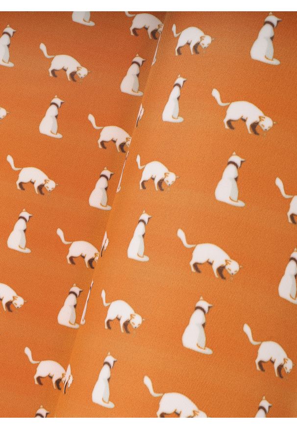 Pako Lorente - PAKO LORENTE – Pomarańczowa poszetka w kotki. Kolor: pomarańczowy. Materiał: poliester