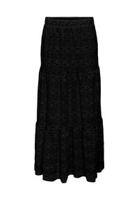 only - ONLY Spódnica maxi Luna 15353206 Czarny Regular Fit. Kolor: czarny. Materiał: syntetyk, bawełna #7